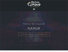 Tablet Screenshot of festival-cirque-namur.com